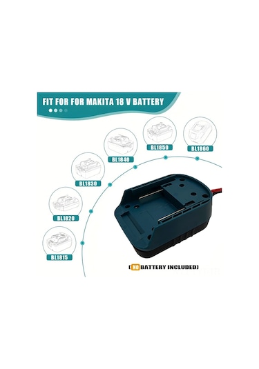 Youtek Makita Akülü Araç Starter Kablosu - 18v 12awg 1.75m, Abs+bronz, Araç Acil Başlatıcı, Dış Aktivite Enerji Kaynağı