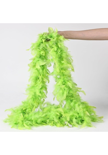 Giyim Partı Dekorasyon Malzemesi - Yeşil 45g 180cm - Yumuşak Doğal Tüy - Dıy Uygun - Festivaller Nikahlar Sahne Gösterileri