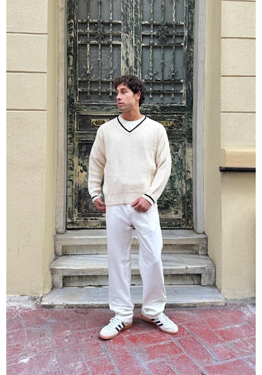Flaw Basic Regular Gabardin Pantolon Beyaz Beyaz