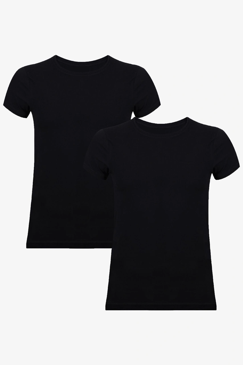 Koza İç Giyim Erkek 2'li Basic Likralı T-shirt 9012 Siyah
