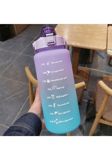 Finehome 2'li Motivasyon Matarası - Mor 2000 ML + 900 ML