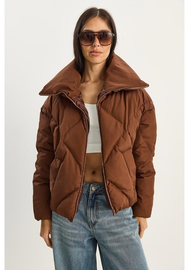 Shade Kadın Oversize Şişme Mont 10191065 - Acı Kahve Kahverengi