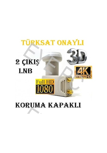 EYEPC Bağımsız Universal Tüm Çanaklara Uyumlu 2 Çıkışlı LNB