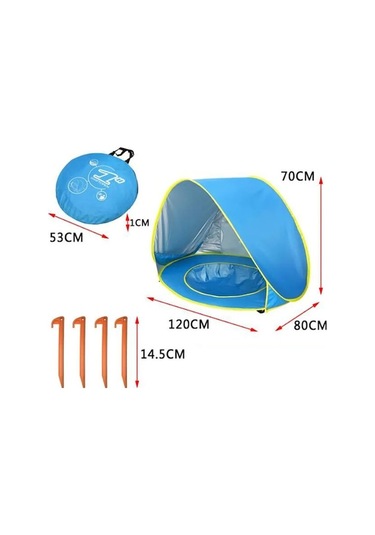 Tongxida Bebek Plaj Çadır Taşınabilir Gölge Havuzu Uv Koruma Sarı Renk Bebek İçin Yellow Sarı