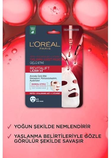Loreal Paris Revitalift Lazer X3 Yaşlanma Karşıtı Maske