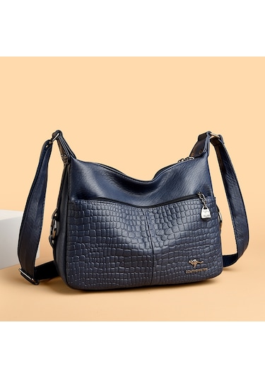 Kadın Çantası Haberci Çantası Yeni Taş Desen Küçük Kare Çanta Yüksek Kaliteli Basit Şık Omuz Haberci Çantası Taş Desen Yeşil Ana Resim Rengi Diğer