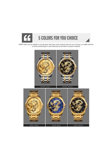 Sones Bınbond D001 3d İçi Boş Motosiklet Döner Tekerlekli Saat, Renk: Beyaz Çelik-yeşil