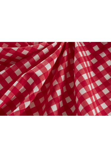 Ekose Masa Örtüsü Kırmızı