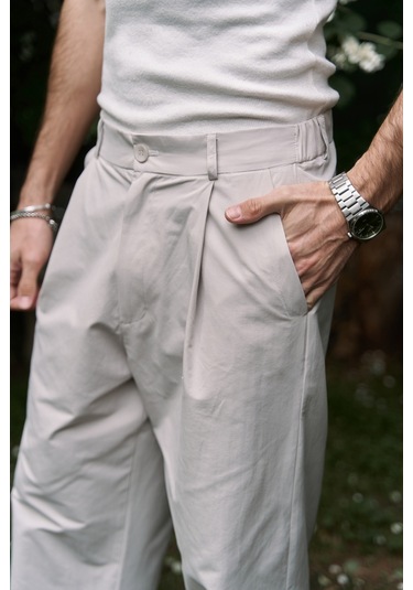 Sergio Düğmeli Gri Erkek Pantolon gri