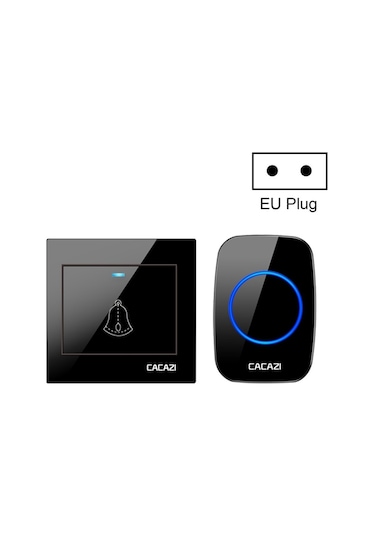 Cacazı H10 1 Pilsiz 1 Kablosuz Akıllı Kapı Zili İçin, Fiş: Ab Fişi Siyah