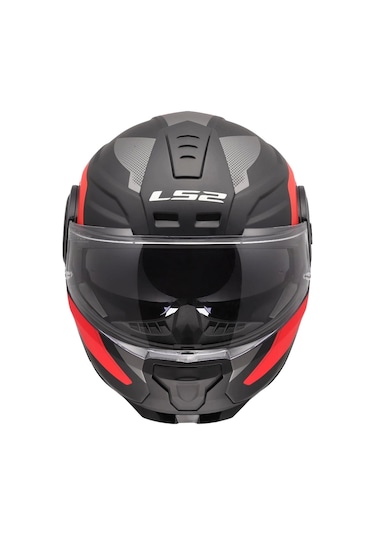 Ls2 Scope 2 Duria Çene Açılır Kask Mat Siyah - Kırmızı