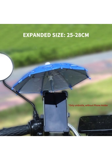 Ranyeek Motosiklet Telefon Şemsiyesi - Yağmur Ve Güneş Koruyucu, Kalın Polyester, 2 Bağlayıcı + 2 Zımba, Kırmızı Kırmızı