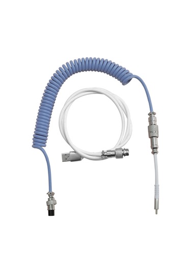 Sones Ajazz Al60 Usb - Type-c/usb-c Klavye Uzatma Hattı Tek Delikli Konnektör, Kablo Uzunluğu: 2,3 M Gök Mavisi