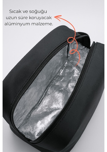 Louisiana Polo Termoslu Beslenme Çantası Siyah Füme 1142 Siyah