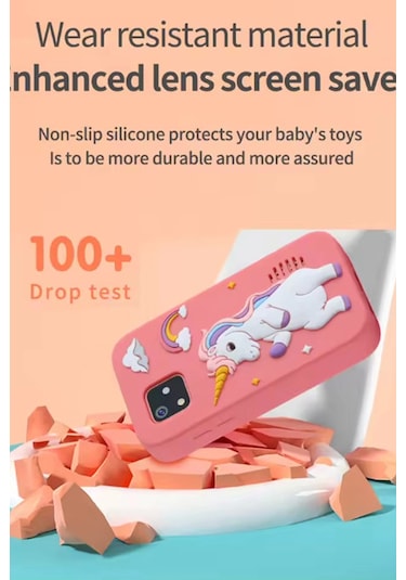 Telefon Modelli Çocuk Dijital Fotoğraf Makinası Çift Kameralı Dokunmatik Ekran 2.0 Ekran