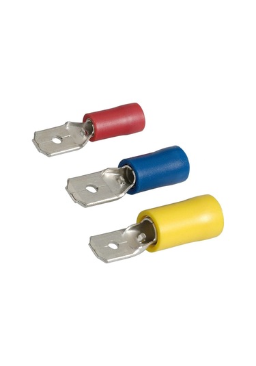 Tfe - 2638 1.5-2.5mm2 İzoleli Erkek Faston Tip Kablo Ucu Mavi - 200 Adet