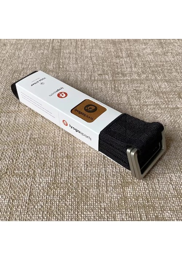 İyogasports Yoga Kemeri: %100 Organik Doğal Pamuk Siyah