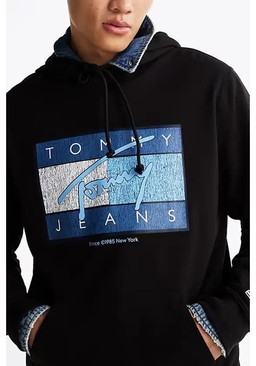 Erkek Kapüşonlu Sweatshirt - Siyah Triple Black