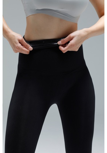 Mienmis Model Karın Göbek Ve Alt Bacak Etkili Korse Tayt Siyah Renk SiYAH