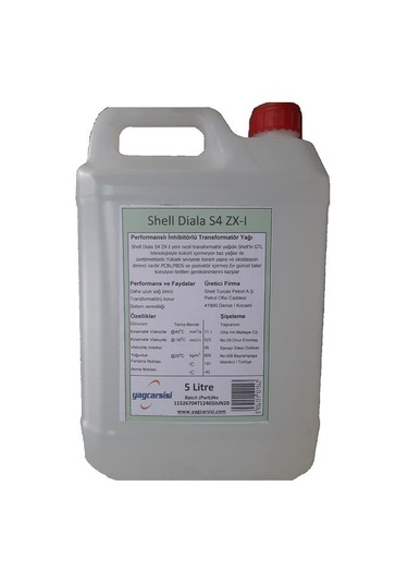Shell Diala S4 Zx-I Trafo Yağı Bidon 5 L