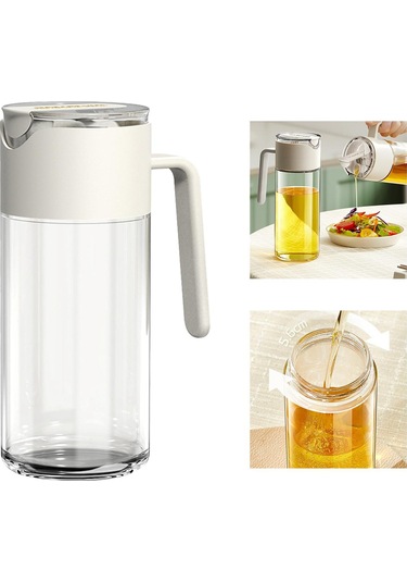 Suntek Sos Izgara Pişirme Beyaz Için Cam Yağ Tencere Kolay