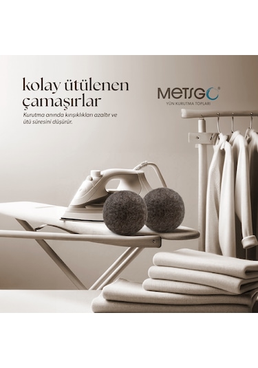 Saf Ve Doğal Yerli Üretim Koyu Renkli Yün Kurutma Topları 3 Adet