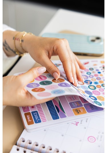 A5 Sticker Book 1183 Adet 18 Yaprak Renkli Etiket Defteri Everyday Sticker