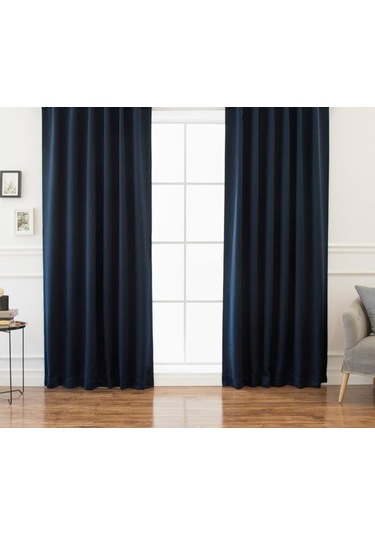 Evdepo Home Kullanıma Hazır Blackout Fon Perde Lacivert