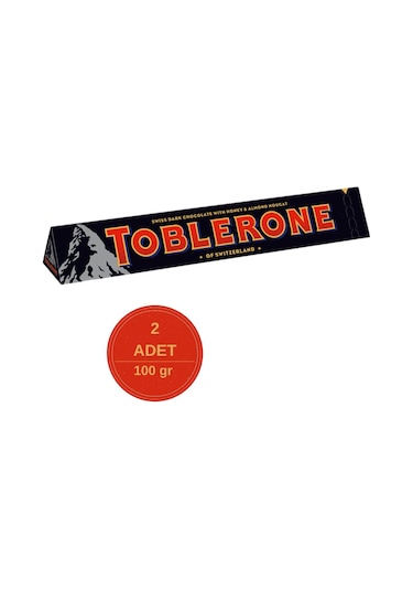 Toblerone Dark Bitter Çikolata 100g - 2 Adet