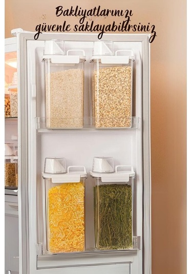 Novahub 3 Lü Sızdırmaz Kapaklı Depolama Kabı, 2300 Ml, Erzak Saklama Şeffaf