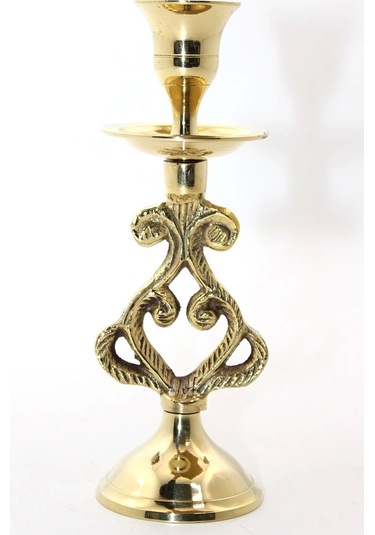 Tekli Pirinç Şamdan Model 5 Renkli