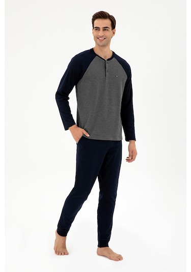 U.s. Polo Assn. Erkek Antrasit Melanj Pijama Takım 50301726-vr081 Antrasit Melanj