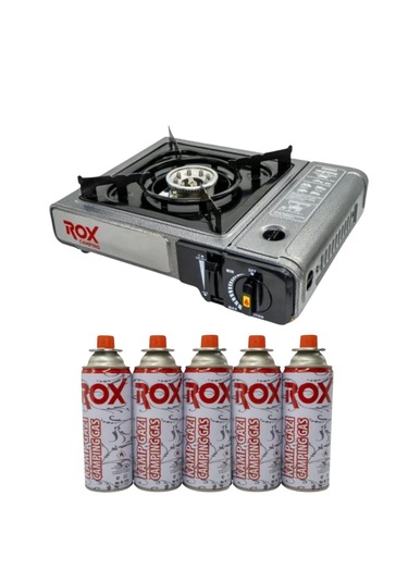 Rox Camping 0113 Tekli Portatif Kamp Ocak - Gri, Rüzgarlıklı