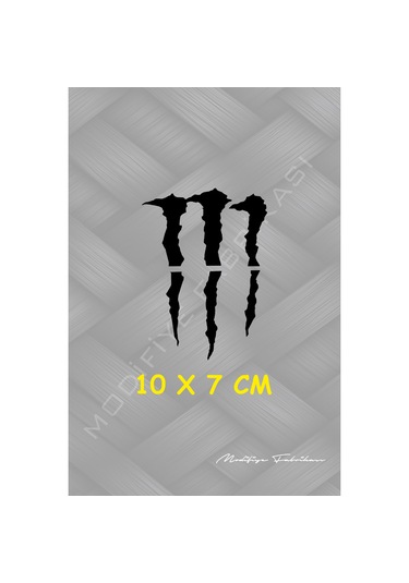 Motosiklet Pençe Sticker Folyo - Siyah - 10 X 7 Cm