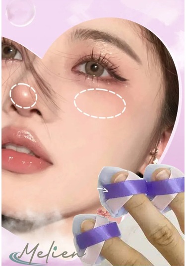 Melien Çift Kurdele Pamuk Yıkanabilir Kadife Puf Bez Makyaj Süngeri