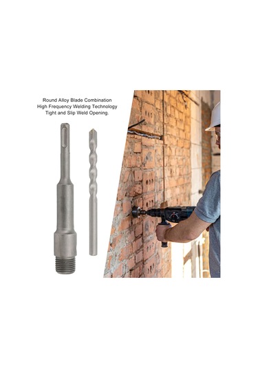 Youmex 155mm Gümüş Elektrikli Kabuk Matkap Sapı, Yüksek Karbon Çelik, Beton Delici Açıcı, Darbeli Matkap Ve Elektrikli Çekiç Bağlantısı, Tam Set Bağlantı Çubuğu, Matkap Ucu, Hex Anahtar, Somun