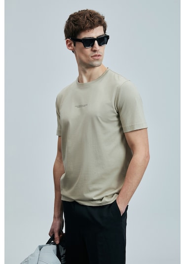 Lufian Valor Modern Grafik T- Shirt Bej Bej 111020242100550 Bej