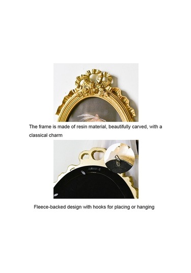 Tongxida Retro Ahşap Ev Dekor Çerçeveleri, 6 İnç Oval