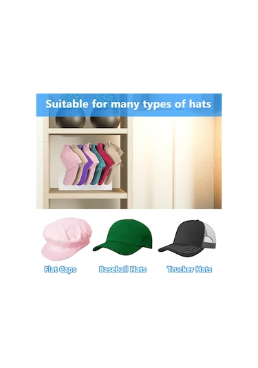 Padalink 2 Adet Akrilik Şapka Rafı - Transparent N Tipi Organizatör - 290x76x58mm - Ev Dekorasyonu Ve Depolama - Şapka, Güneş Gözlüğü Tutucu Şeffaf