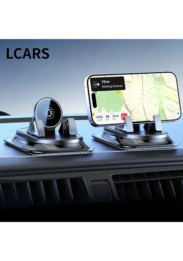 Xuweiwei Z01 Ayna Lcars 360 Derece Dönebilen Araba Telefon Tutucu Abs Malzeme Silikon Kaymaz Tutus Yatay Dikey Ekran Kullanimi Icin