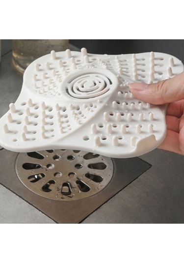 Lebıhmurah Bf581 Vantuzlu Yer Sifonu Kanalizasyon Saç Filtresi, Banyo Saçı Engelleme Önleyici, Evye Filtresi Beyaz