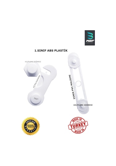 İdeal Baby Çocuk Çekmece Kilidi Ve Dolap Kilidi Bebek Güvenlik Koruma Kilidi Koruyucu Kilit 10 Adet