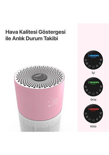 Xenon Smart Air Purifier Akıllı Hava Temizleme Cihazı Pembe X7420_M1