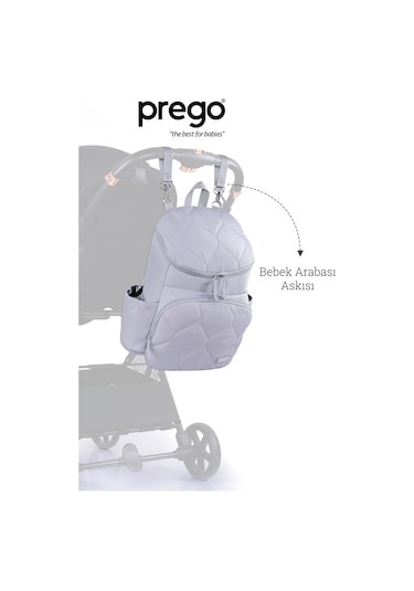 Prego Montana Bebek Bakım Çantası Ligth Gri 3084 Açık Gri
