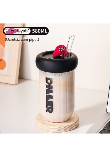 Aurora Bulut Saman Bardağı Yüksek Scaklıga Dayanıklıyüksek Yüksek Borosilikon Cam Yüksek Degerli Masasüstüsu Bardağı Siyah