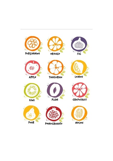 Meyveler Sticker Set