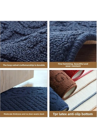 Shineyee Ev İçi Yuvarlak Yarıçaplı Anti Kayma Banyo Girişi Paspas, Evde Kullanıma Uygun, Hediye Seçeneği Ve Logo Özelliği Gri Diğer