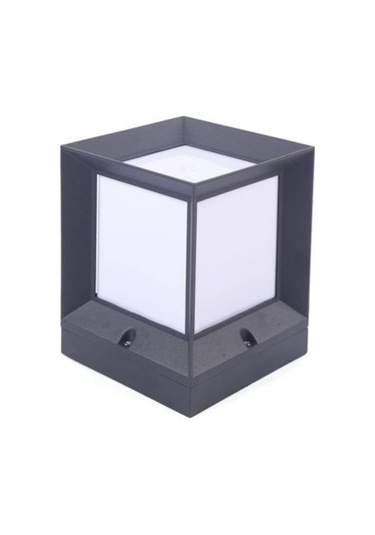 Antrasit Renk Kare Küp Setüstü Bahçe Aydınlatma Armatürü