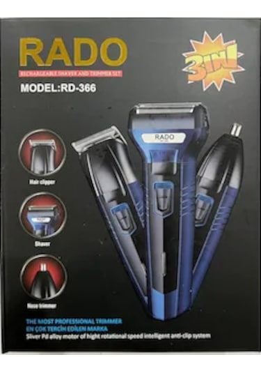 Rado RD-366 Üç Başlıklı Tıraş Makinesi