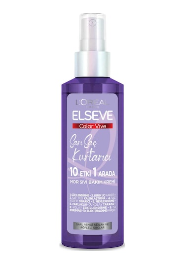 Elseve Sarı Saç Kurtarıcı Turunculaşma Karşıtı Mor Saç Spreyi 150 ML